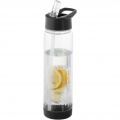 Gourde de sport Tutti-frutti 740 ml en Tritan™ avec infuseur, transparent / noir uni
