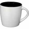 Aztec – mug en céramique 340 ml, blanc / noir uni