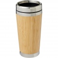 Bambus – mug isotherme 450 ml avec extérieur en bambou, marron