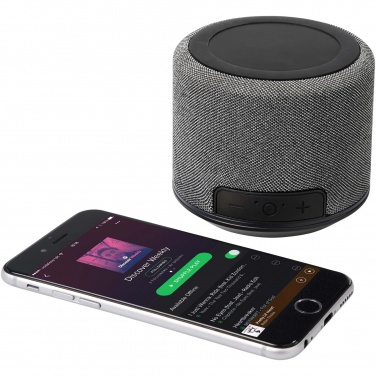 Enceinte Bluetooth® 3 W avec recharge sans fil Fiber — vue de détail 8, noir uni