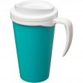 Mug isotherme 350 ml Americano® Grande, bleu aqua / blanc