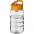 Gourde de sport 500 ml à couvercle avec embout H2O Active® Bop, transparent / orange