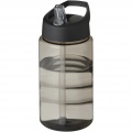 Gourde de sport 500 ml à couvercle avec embout H2O Active® Bop, gris charbon / noir uni