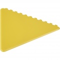 Grattoir à glace triangulaire en plastique recyclé Frosty, jaune