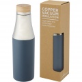 Bouteille en acier inoxydable 540 ml à isolation sous vide avec couche de cuivre et couvercle en bambou Hulan, bleu glacier