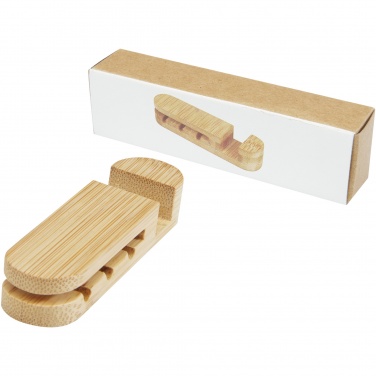 Organisateur de câbles en bambou Edulis  — vue de détail 7, beige
