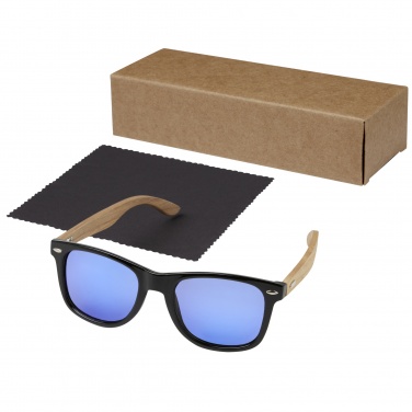 Lunettes de soleil polarisées à verres miroir en rPET et bois, en coffret cadeau, Hiru — vue de détail 8