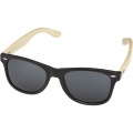 Lunettes de soleil en bambou Sun Ray, noir uni