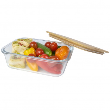 Boîte-repas en verre à couvercle en bambou Roby — naturel / transparent incolore — vue de détail 6