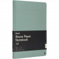 Carnet ligné A5 à couverture rigide en papier de pierre Karst®, bleu clair