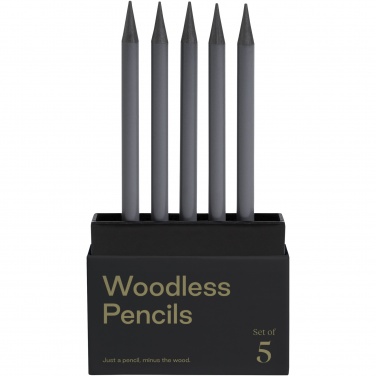 Lot de 5 crayons graphite 2B sans bois Karst® — vue de détail 6, gris