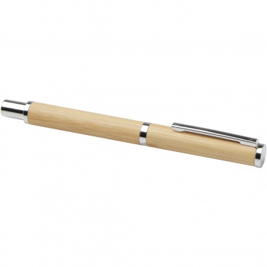 Coffret de stylo à bille et roller en bambou Apolys  — vue de détail 7, naturel