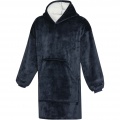 Sweat-plaid à capuche Denali certifié GRS, bleu foncé