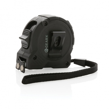 Mètre ruban Gear X de 5 m avec enroulement lent ou rapide — vue de détail, noir (2)