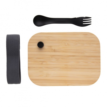 Boîte repas en verre avec couvercle en bambou — vue de détail, transparent (4)