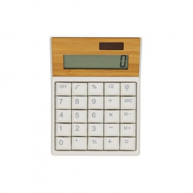 Calculatrice Utah en plastique recyclé RCS et bambou — vue de détail (2)