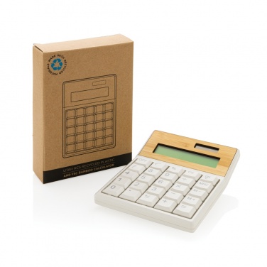 Calculatrice Utah en plastique recyclé RCS et bambou — image du produit (2)