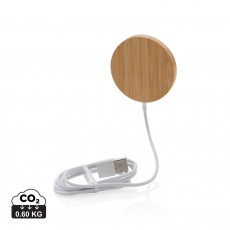Chargeur sans fil magnétique de 10 W en bambou