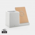Chargeur sans fil Ontario de 10 W en plastique recyclé RCS, blanc
