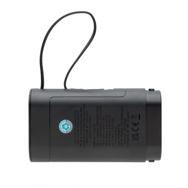 Batterie externe CycleCell de 10 000 mAh avec batterie amovible — vue de détail, noir (2)