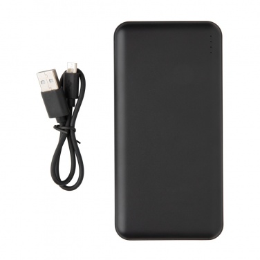 Batterie externe de poche haute densité de 10 000 mAh — vue de détail, noir (1)