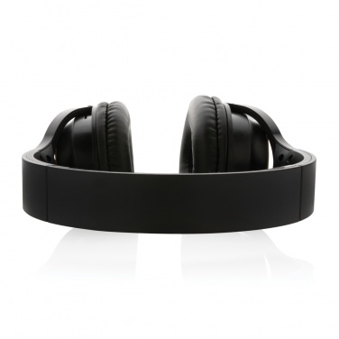 Casque sans fil pliable Elite en matières recyclées RCS et bambou — vue de détail, noir (2)