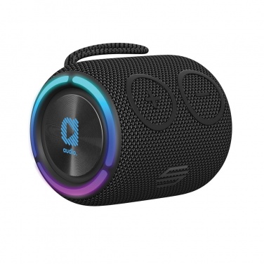 Enceinte Urban Vitamin Palmdale de 16 W IPX7 en plastique recyclé RCS, noir, avec logo