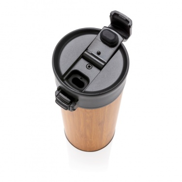 Mug à café Bogota en bambou, isolation sous vide — vue de détail (6)