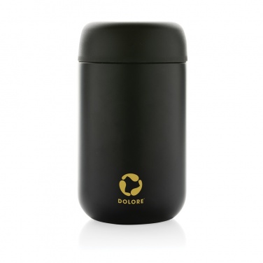 Gobelet isotherme sous vide Brew en acier inoxydable recyclé certifié RCS, noir, avec logo