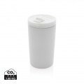 Mug isotherme sous vide à double paroi en acier inoxydable recyclé RCS, étanche et verrouillable, blanc