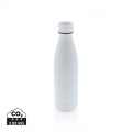 Gourde isotherme sous vide unie en acier inoxydable 500 ml, blanc