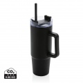 Gobelet Tana en plastique recyclé RCS avec anse 750 ml, noir
