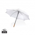 Parapluie Impact AWARE™ RPET 190T de 27 pouces avec bambou à ouverture automatique, blanc