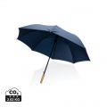 Parapluie Impact AWARE™ RPET 190T de 27 pouces avec bambou à ouverture automatique, bleu marine