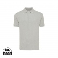 Polo piqué Iqoniq Yosemite en coton recyclé, gris chiné