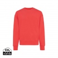 Sweat décontracté à col rond Iqoniq Kruger en coton recyclé, rouge gourmand