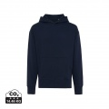 Sweat à capuche décontracté Iqoniq Yoho en coton recyclé, bleu marine