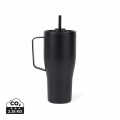Mug isotherme VINGA Eos voyager de 800 ml en acier inoxydable recyclé RCS, noir
