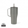 Mug isotherme VINGA Eos voyager de 800 ml en acier inoxydable recyclé RCS, gris