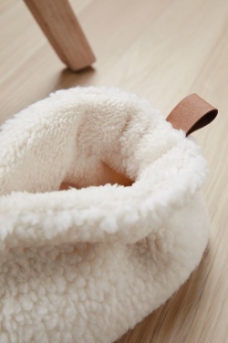 Chaussons douillets VINGA Santos en PET recyclé RCS — blanc cassé — taille S-M — vue de détail 7