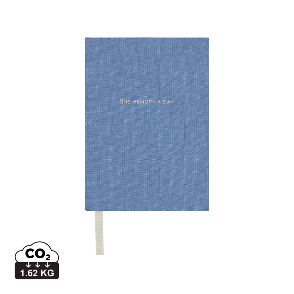 Journal VINGA One memory a day en papier recyclé GRS — bleu — image du produit
