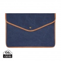 Housse d’ordinateur VINGA Bosler de 16 pouces en toile recyclée GRS, bleu marine