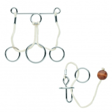 Lot de 2 casse-têtes en métal — argenté — variante de couleur