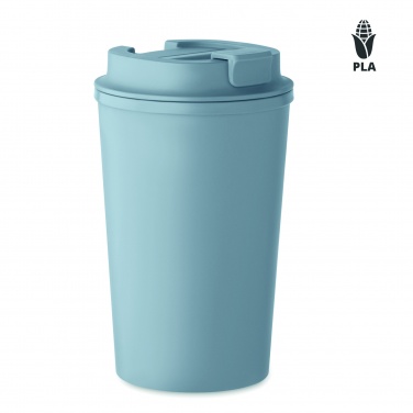 Gobelet à double paroi en PLA de 350 ml — bleu pétrole — variante de couleur