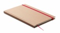 Carnet A5 à couverture en carton recyclé, rouge