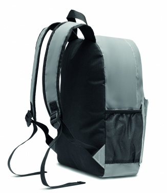 Sac à dos hautement réfléchissant 190T — vue de détail 2, argenté mat