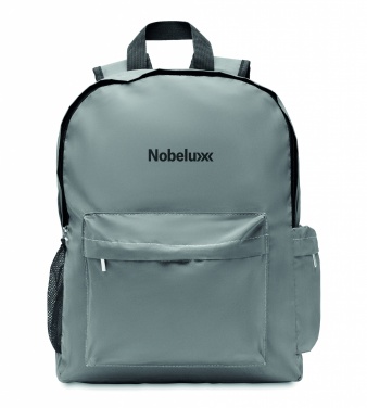 Sac à dos hautement réfléchissant 190T avec logo — vue de détail 6, argenté mat