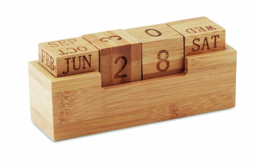 Calendrier en bambou — bois — variante de couleur