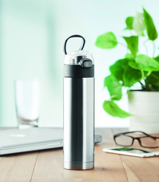 Bouteille à double paroi 400 ml — vue de détail 5, argenté mat