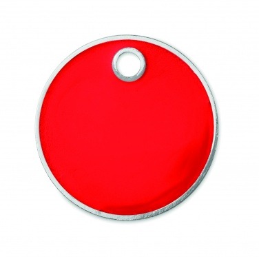 Porte-clés avec jeton euro — rouge — vue de détail 3